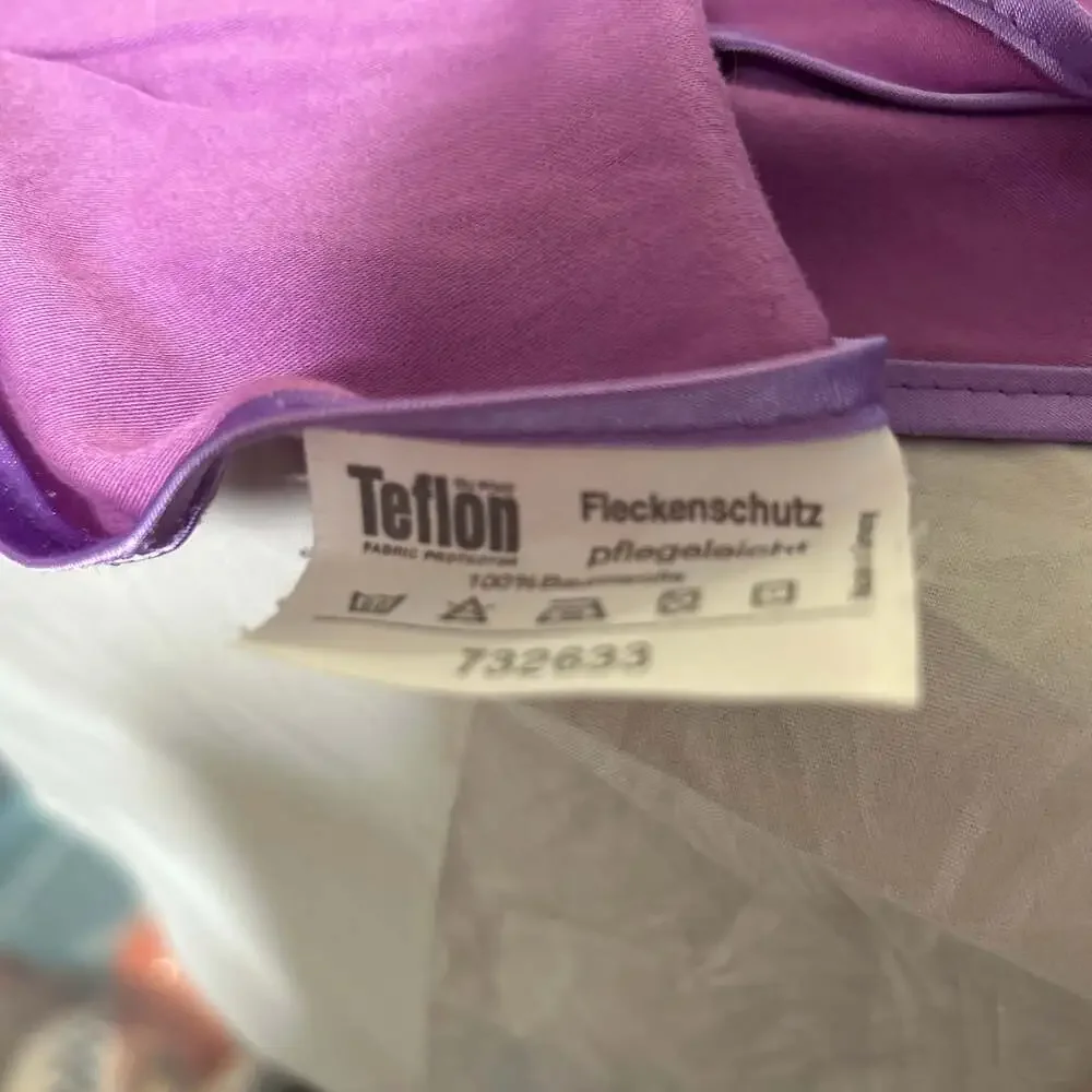 Round Tablecloth Violet with satin trim hem 48 inch round